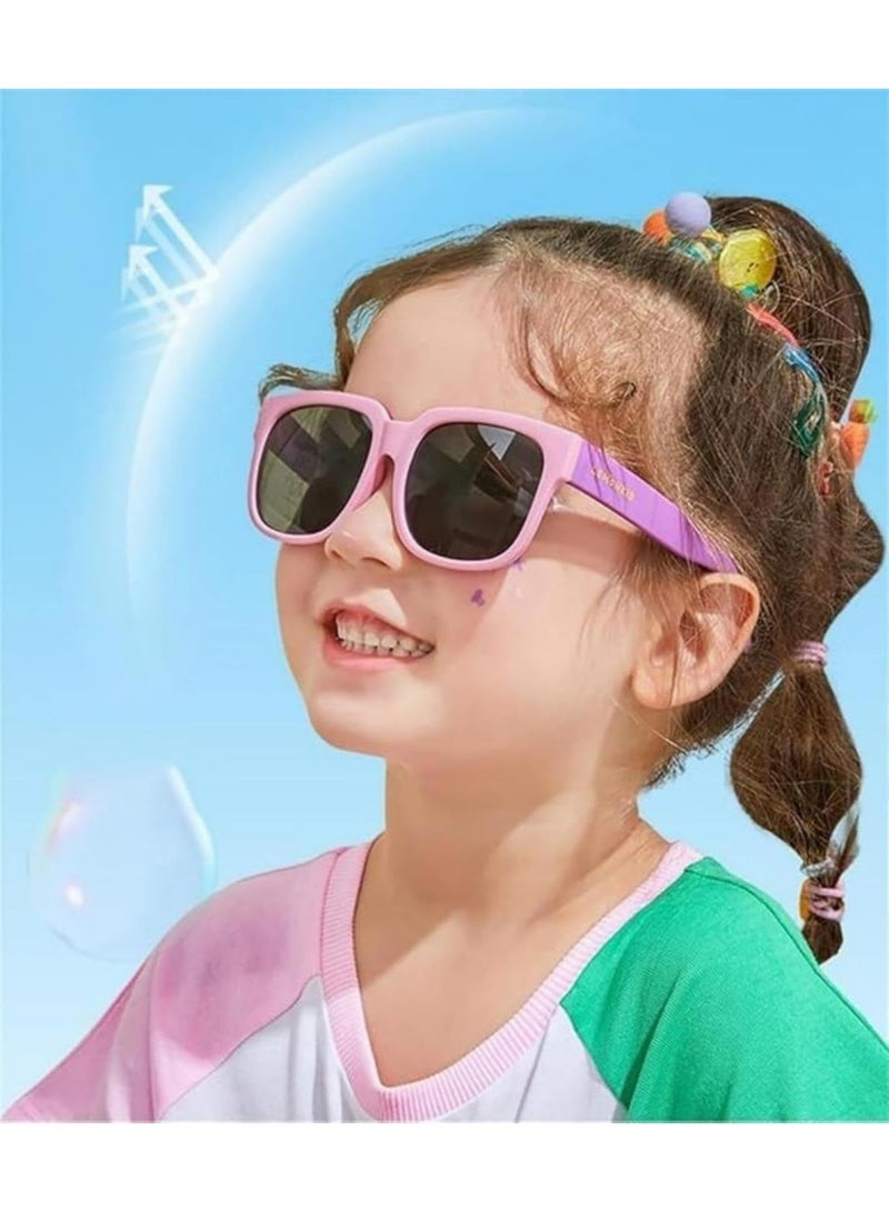 CMGTYYD 2-Pack Kids Sunglasses for Boys & Girls - Foldable UV Protection Glasses for Toddlers Age 2-8, Cute & Durable - Image 5