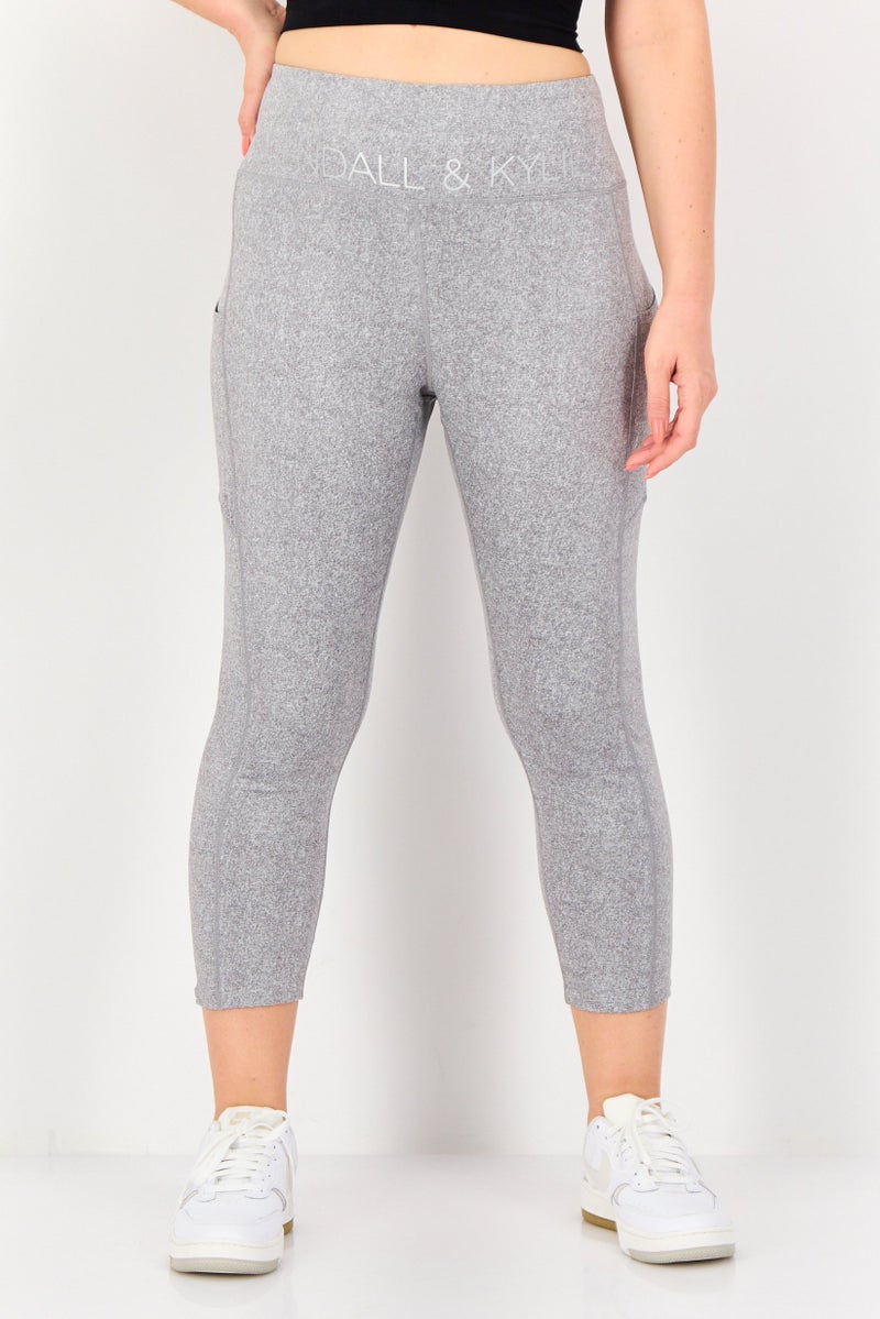 KENDALL + KYLIE Women Sportswear Fit Yoga Tights, Grey - Image 1