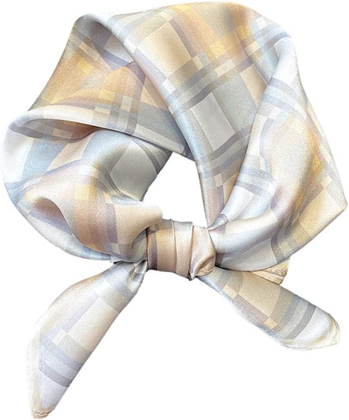 MEISEE Mulberry Silk Scarfs Women Small Square Scarf 21" x 21" Breathable Lightweight Neckerchief Headscarf - Image 1