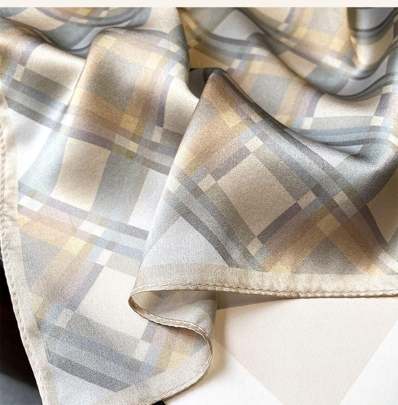 MEISEE Mulberry Silk Scarfs Women Small Square Scarf 21" x 21" Breathable Lightweight Neckerchief Headscarf - Image 5