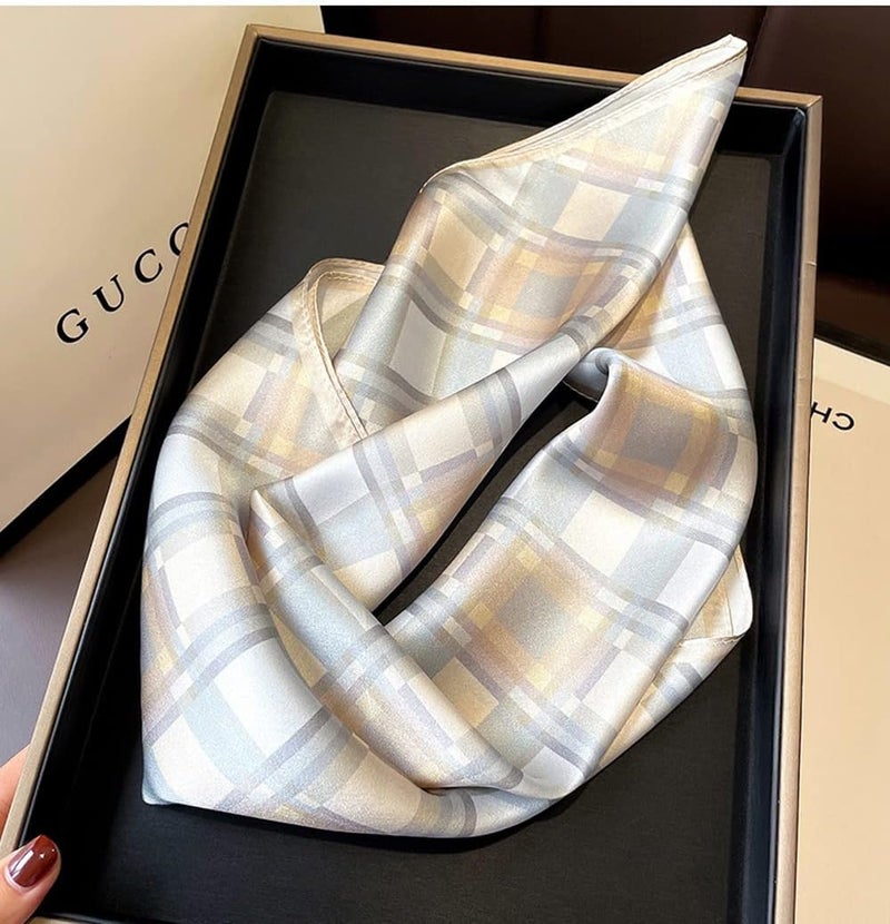 MEISEE Mulberry Silk Scarfs Women Small Square Scarf 21" x 21" Breathable Lightweight Neckerchief Headscarf - Image 2