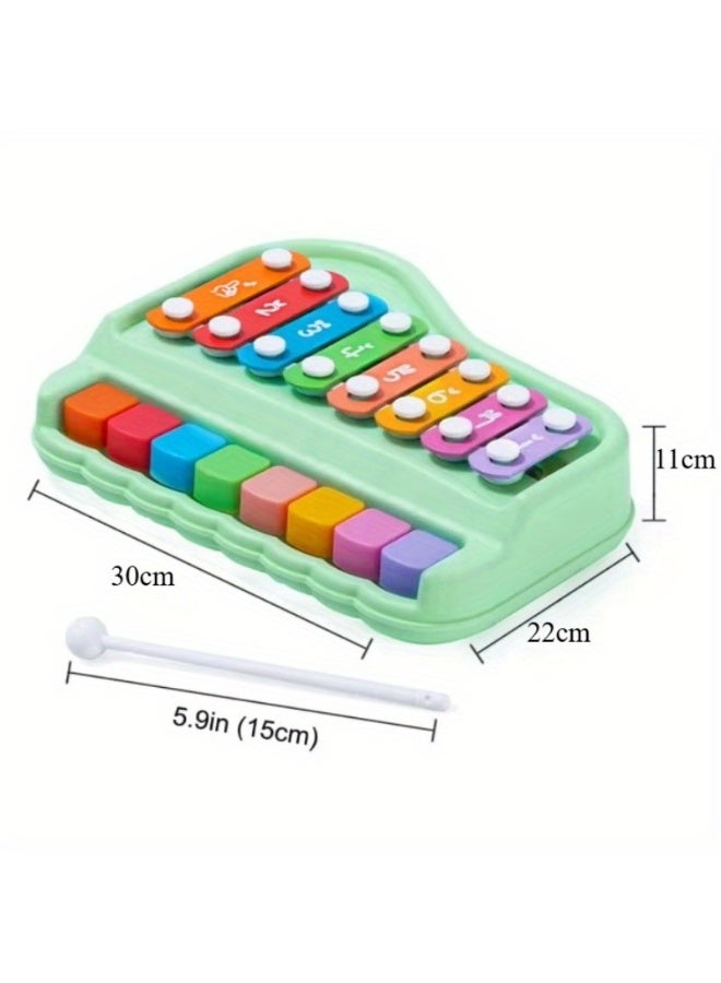 Early Education Multicolor 8-Note Tap & Play Piano/Xylophone 2-in-1 Toy - 6 Sound Modes with Sensitive Keys & Number Learning Function, Multiple Colors Available (Red/Blue/Green/Yellow) - Random Color Delivery  - Image 5