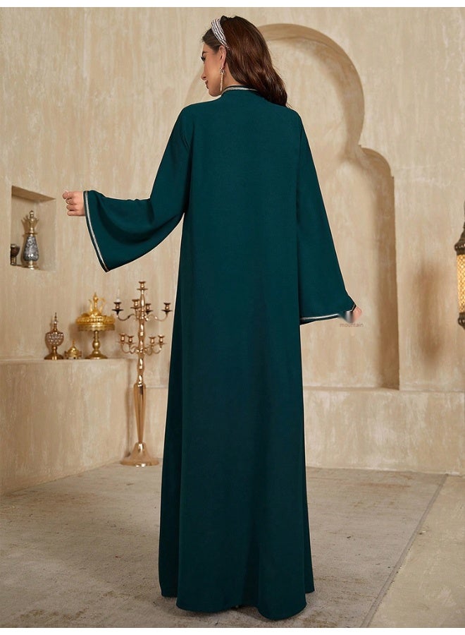 Madam Uniq Middle Eastern Muslim Ethnic Style Long Dress Robe - Image 3