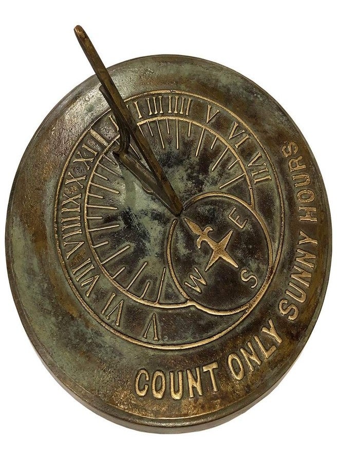 Rome Industries 2120 Solid Brass Count Sunny Hours Sundial - Image 1