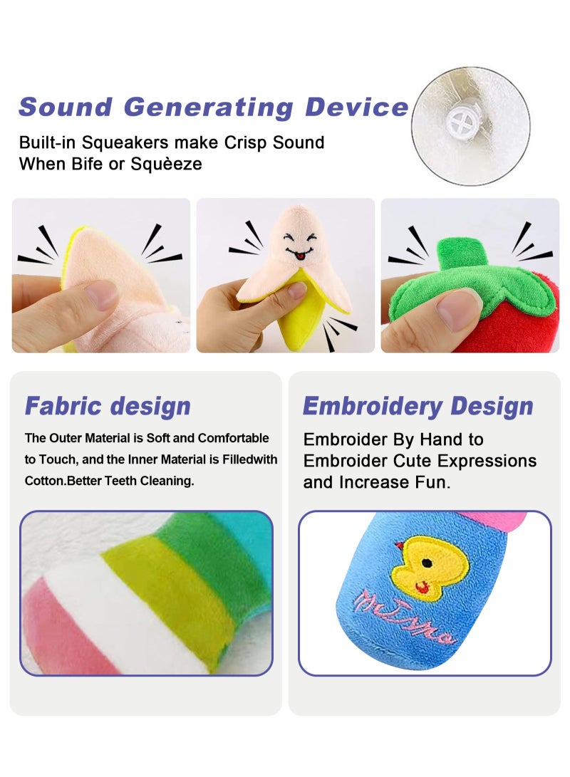 URbazaar 10 Pack Dog Squeaky Toys, Cute Plush Toys for Small Medium Dog,Plush Chew Toys For Teething Puppies, Non-Toxic and Safe for Dogs - Image 3