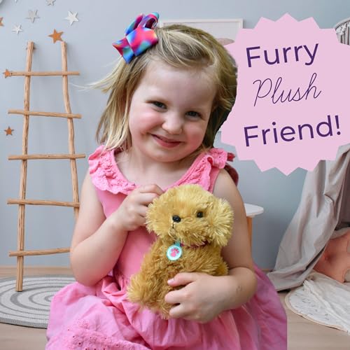 Sophia's 18" Doll 8 pc. Golden Brown Plush Puppy Dog, Carrier, and Accessories Set - Image 5