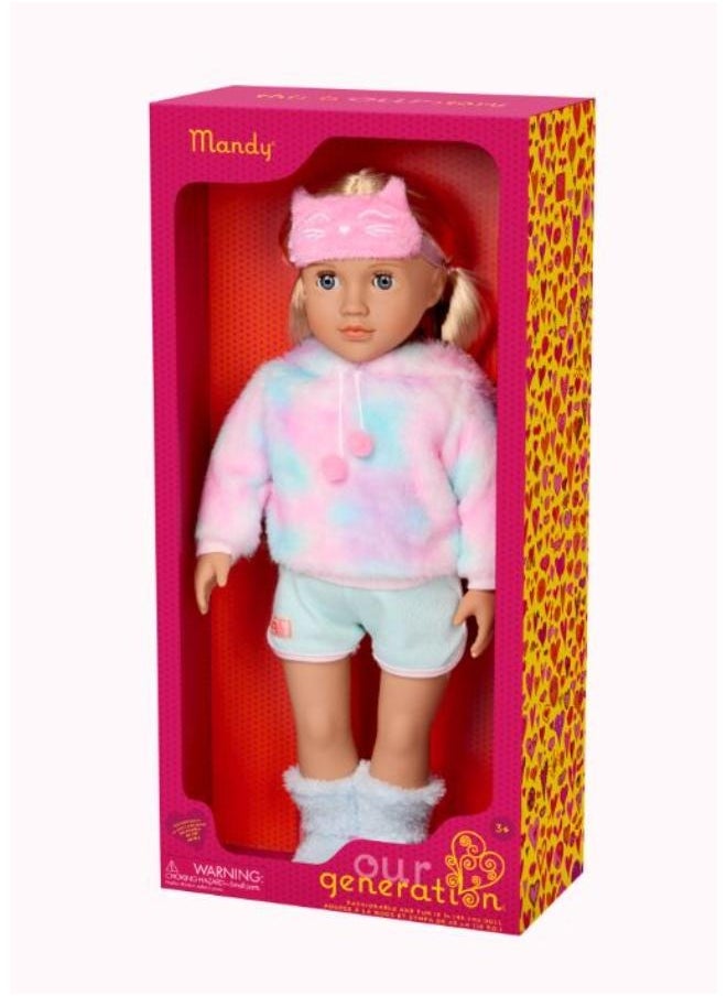 Our Generation Our Generation Mandy 18" Doll With Cat-Themed Pajama  - Image 5