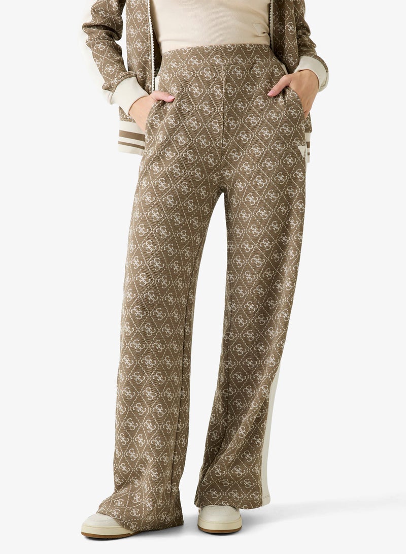 GUESS 4G Rhombus Jacquard Straight Trouser - Image 1