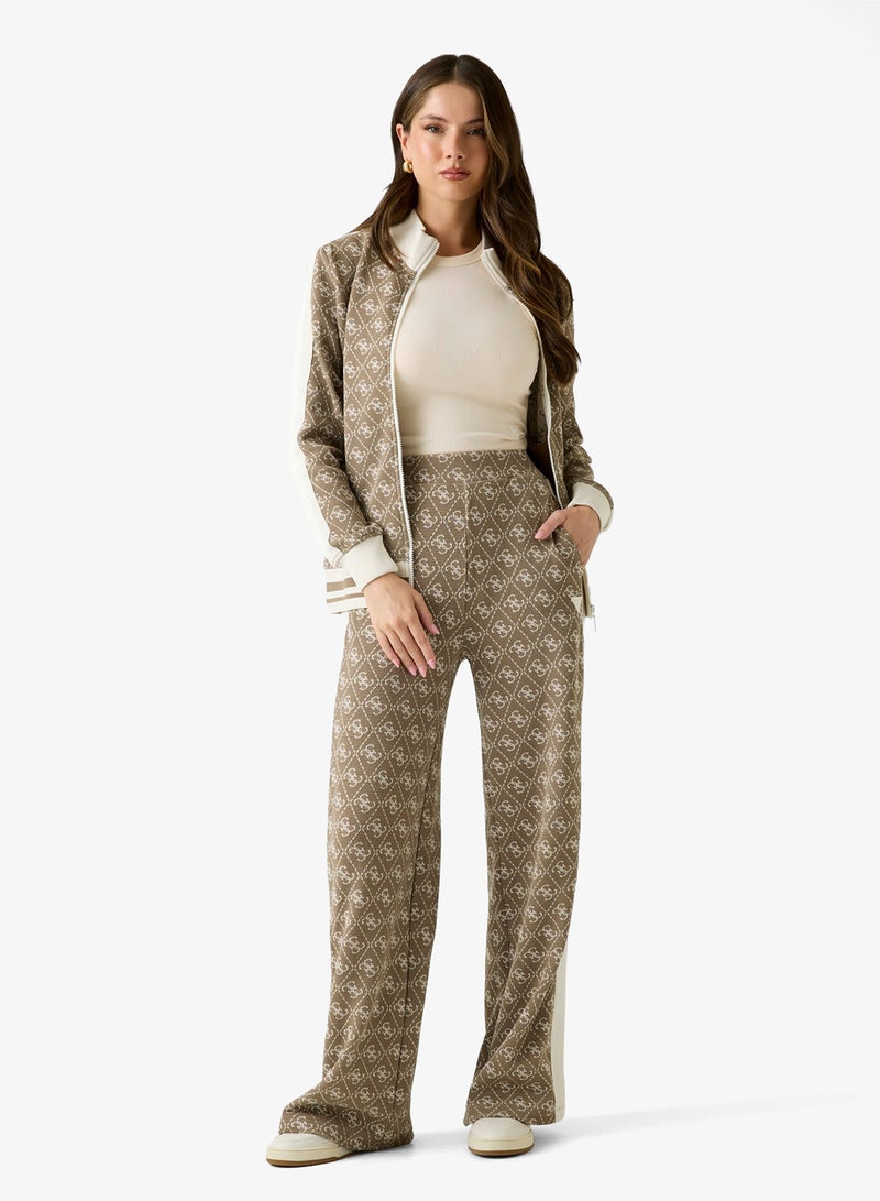 GUESS 4G Rhombus Jacquard Straight Trouser - Image 4
