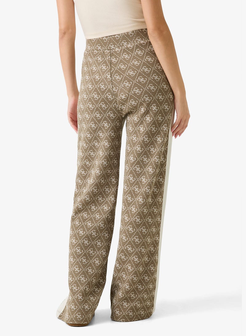 GUESS 4G Rhombus Jacquard Straight Trouser - Image 2