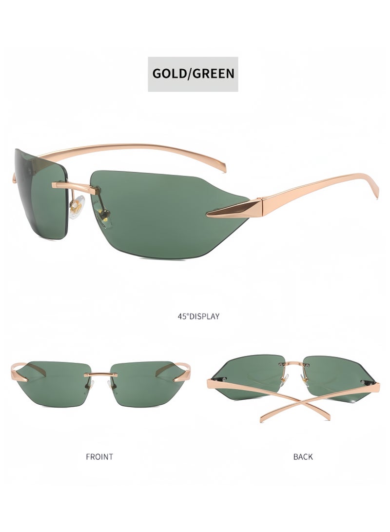 جديد نمط الشخصية الأوروبية والأمريكية النظارات الشمسية بدون حدود - Image 2