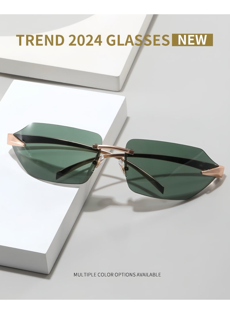 جديد نمط الشخصية الأوروبية والأمريكية النظارات الشمسية بدون حدود - Image 4