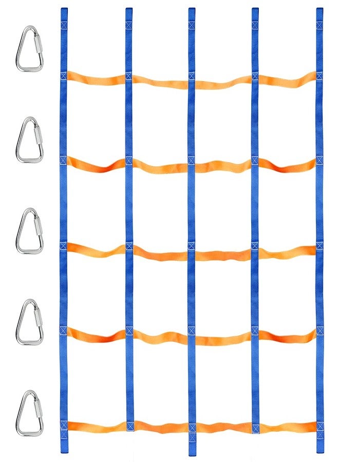 TOPNEW Climbing Net for Kids Outdoor, Portable Cargo Net Rope Ladder Monkey Bars for Swing Set, Jungle Gyms, Ninja Warrior Style Obstacle Courses for Outdoor Treehouse - Image 1