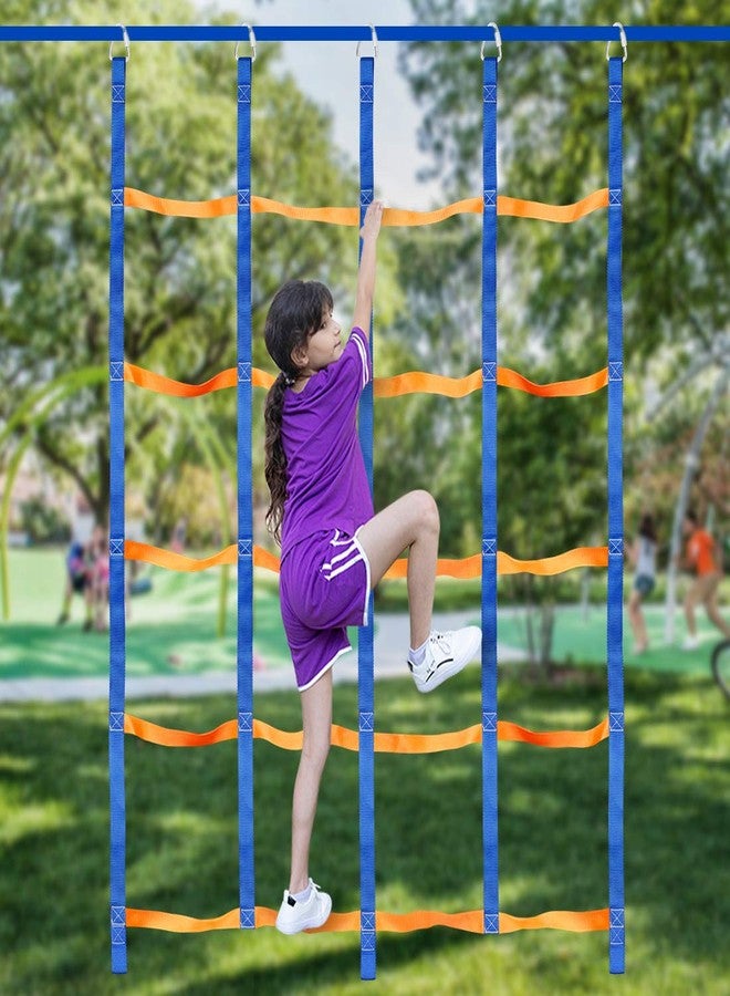 TOPNEW Climbing Net for Kids Outdoor, Portable Cargo Net Rope Ladder Monkey Bars for Swing Set, Jungle Gyms, Ninja Warrior Style Obstacle Courses for Outdoor Treehouse - Image 5