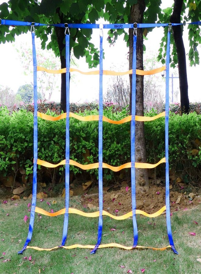TOPNEW Climbing Net for Kids Outdoor, Portable Cargo Net Rope Ladder Monkey Bars for Swing Set, Jungle Gyms, Ninja Warrior Style Obstacle Courses for Outdoor Treehouse - Image 2