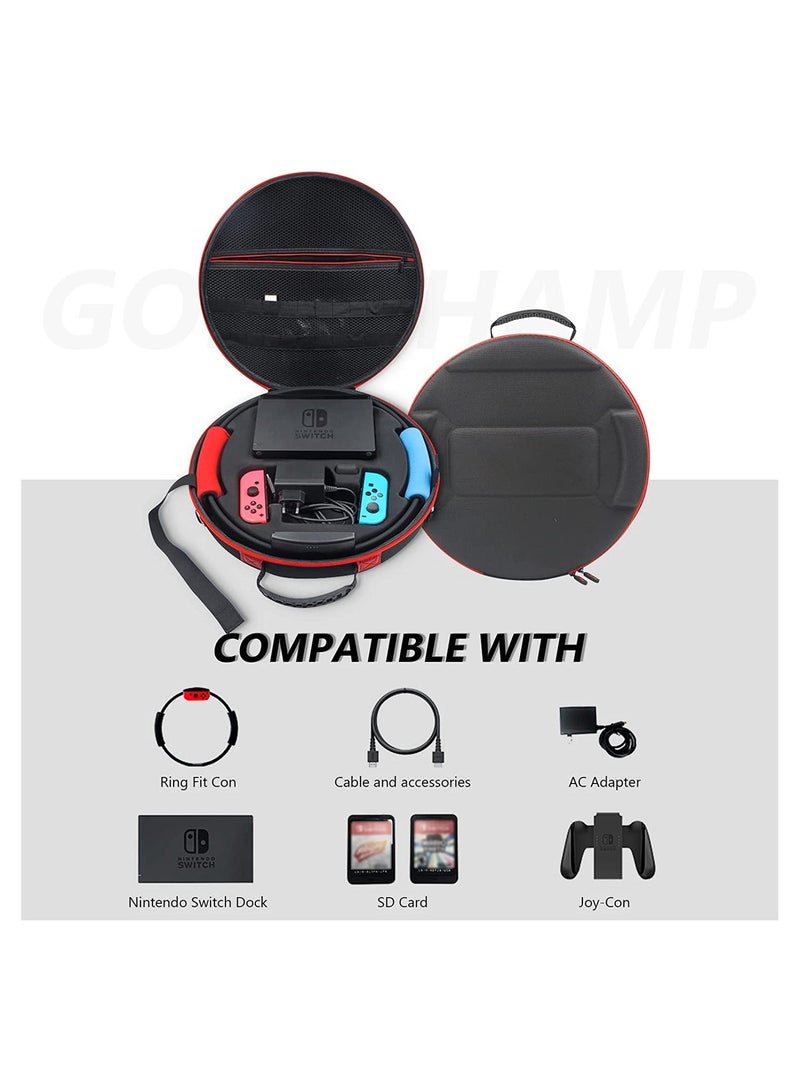 Y&D Carrying Case for Nintendo Switch Ring Fit Adventure, Ring-Con Handbag with Game Card Slots Shockproof Storage Bag AC Adapter Console Controller Dock Accessories - Image 3