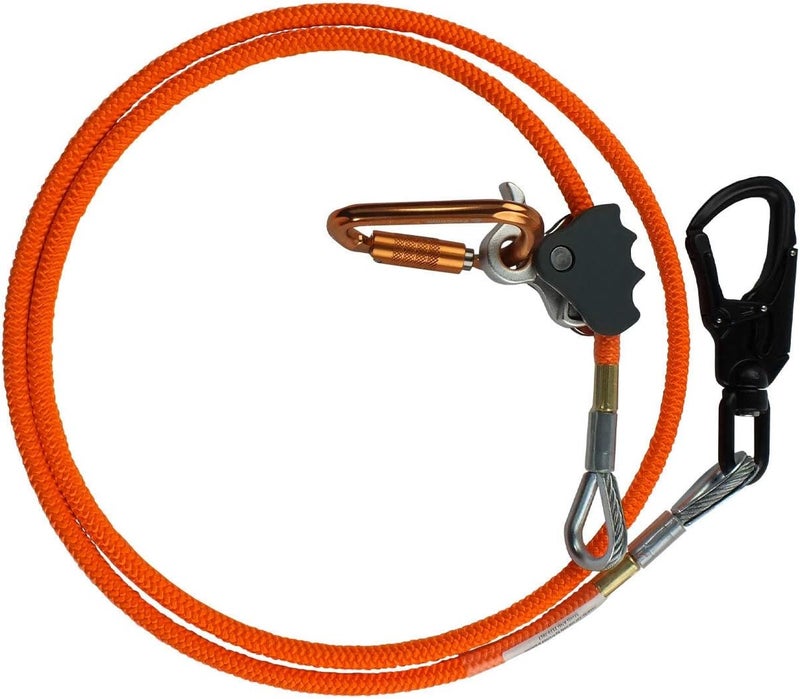 ProClimb Flip Line Kit with Better Grab Adjuster & Aluminum Swivel - 5/8 inch (8 feet - 15 feet) for Arborist Lanyard/Chainsaw Lanyard Applications-Tree Climbing - Image 1