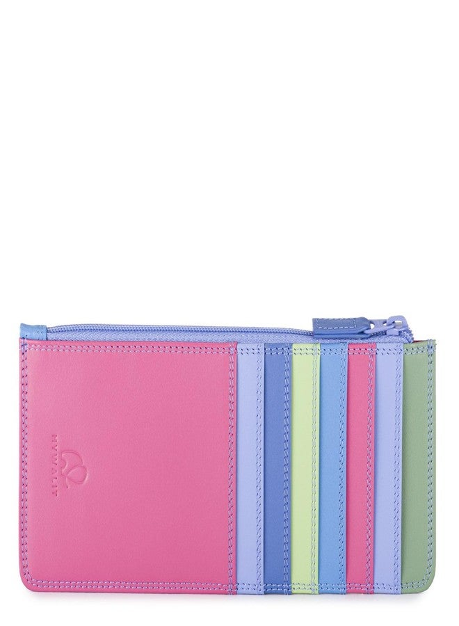 mywalit Leather Credit Card Holder | 15 Card Slots | ID Window & Zip Coin Pocket | Blue | Stylish & Compact Accessory for Men & Women | Perfect for Everyday Use - Image 1