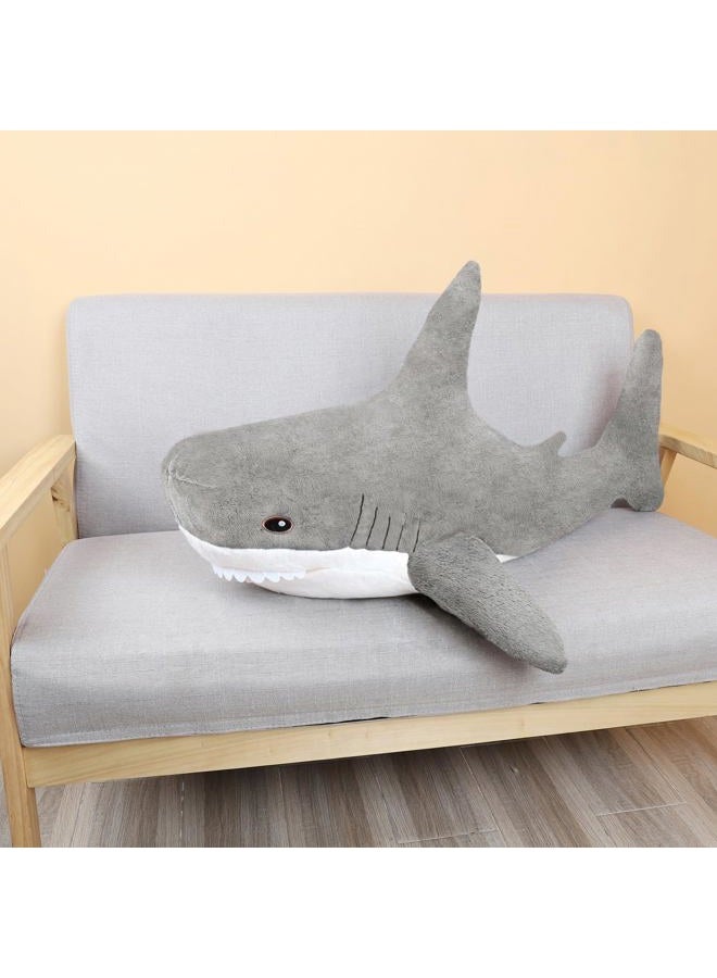 MUPI Shark Plush 11” Shark Stuffed Animal Shark Pillow Stuffed Shark Shark Toy Shark Ocean Stuffed Animal Big Plush Large Stuffed Shark Shark Doll Sea Animal（Grey） - Image 5