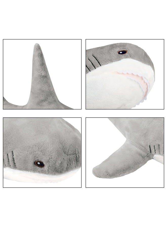 MUPI Shark Plush 11” Shark Stuffed Animal Shark Pillow Stuffed Shark Shark Toy Shark Ocean Stuffed Animal Big Plush Large Stuffed Shark Shark Doll Sea Animal（Grey） - Image 2