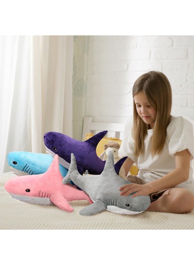 MUPI Shark Plush 11” Shark Stuffed Animal Shark Pillow Stuffed Shark Shark Toy Shark Ocean Stuffed Animal Big Plush Large Stuffed Shark Shark Doll Sea Animal（Grey） - Image 4