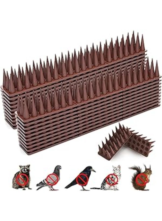 10pcs Bird Deterrent Spikes Outdoor for Pigeons and Other Small Birds Squirrel Cat Raccoon Spikes for Outside (Color : BROWN)