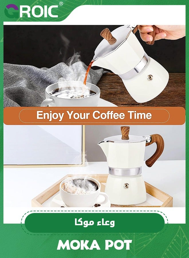 GROIC Stovetop Espresso Maker, Moka Pot Manual Cuban Coffee Percolator Machine Premium Aluminum Moka Italian Espresso Greca Coffee Maker - 3 CUP 150ML  - Image 4