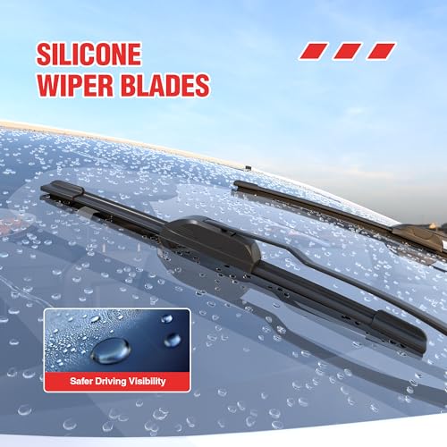 BERG REGEN® 22 inch-2 Pack Silicone Windshield Wiper Blades Replacement for Chevy Silverado Tahoe Avalanche Suburban 13-08 GMC Sierra Yukon Cadillac Escalade EXT ESV SLK SLC Wiper Blades - Pinch Tab - Image 5