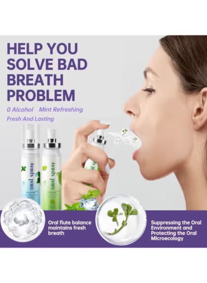 BOAE 3 Count Fruit Mint Mouth Spray, Breath Spray for Adults, Bad Breath Treatment Oral Breath Spray, Breath Freshener for Bad Breath Mouth Spray, Dry Mouth Spray, (0.7OZ/20ML) - Image 3