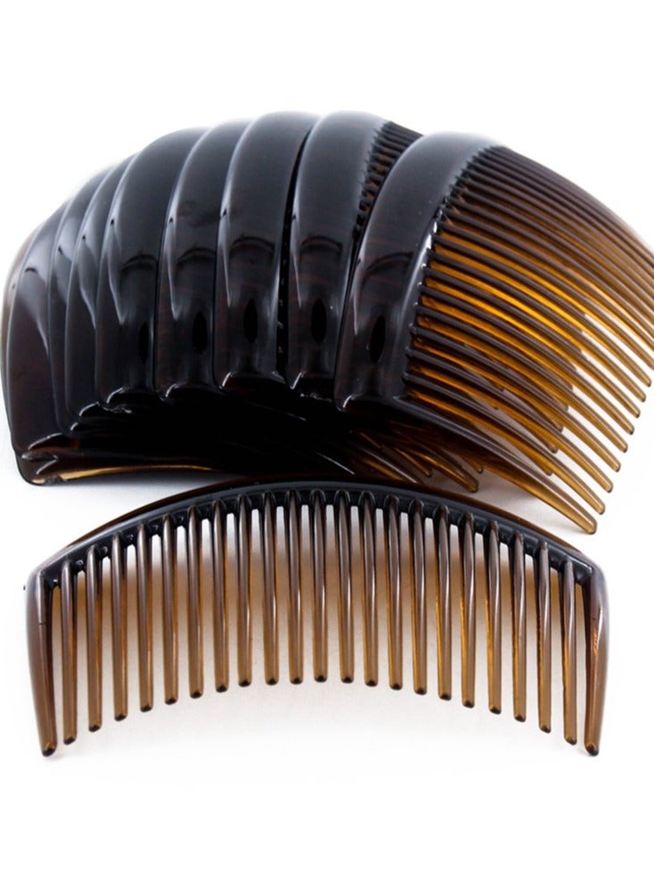 Yeshan Yeshan 3.2" Plastic Hair Side Comb With Teeth Comb HairPin Clip for women,Brown (12pcs) - Image 1