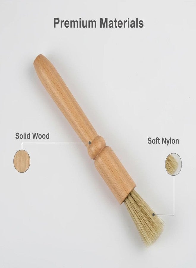 VBHHY Coffee Grinder Cleaning Brush 2Pcs, Wood Handle & Natural Bristles Wood Dusting Espresso Brush Accessories for Bean Grain Coffee Tool Barista Home Kitchen - Image 4
