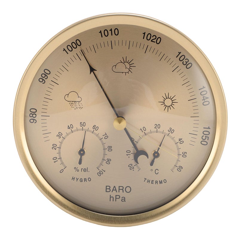 NOENNULL Wall Hanging 3 in 1 Barometer Weather Station Thermometer Barometer Hygrometer Accurate Weather Station for Home and Office Indoor and Outdoor Use - Image 2