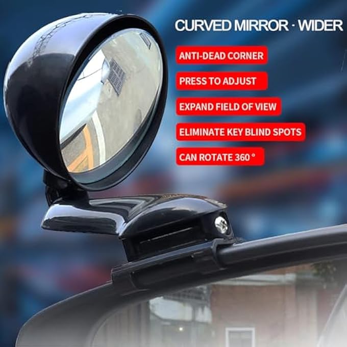 rayihni Car Blind Spot Mirrors Universal Modified Rearview Mirror Multifunction Adjustable Car Auxiliary Wide Angle Mirror Blind Spot Side Rear View Mirror Fit For All Vehicles Right - Image 5