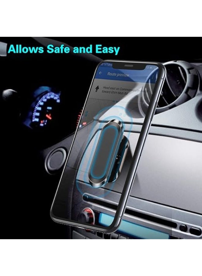 Magnetic Phone Mount for Car Strong Magnet Car Phone Holder Car Mount 360° Adjustable Universal Dashboard Holder Fits iPhone Samsung All Smartphones with Adhesive-Black - Image 4