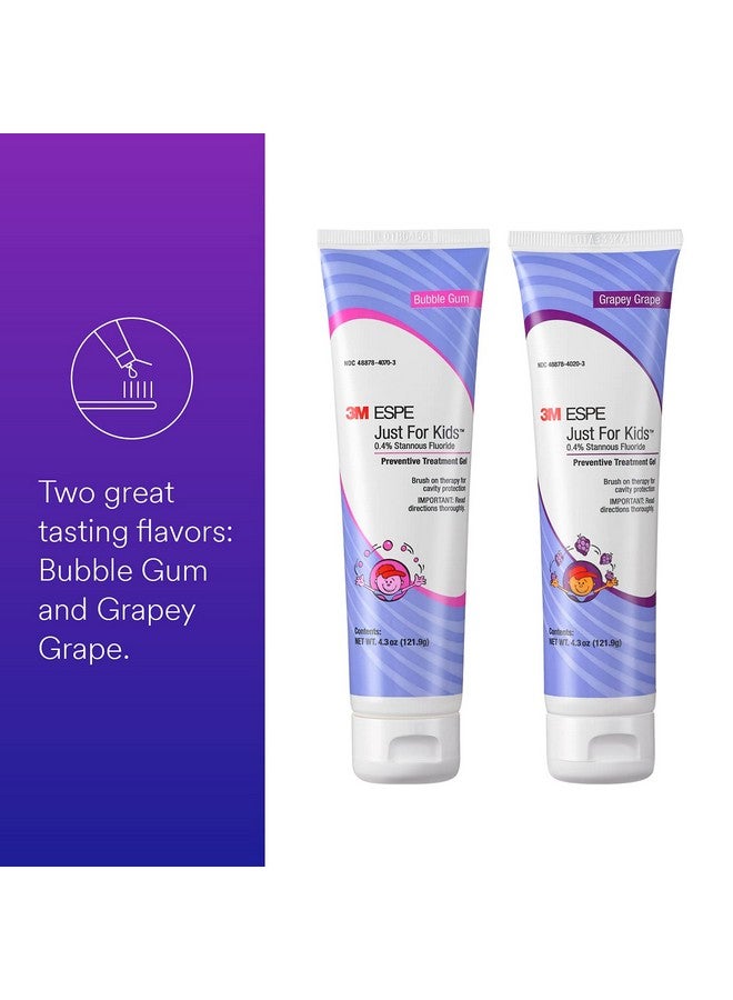 ثري ام جل تنظيف الأسنان بالفرشاة 3M 70201054155 للأطفال فقط، 0.4% فلوريد القصدير، حماية إضافية من التسوس، 4.3 أونصة - Image 4