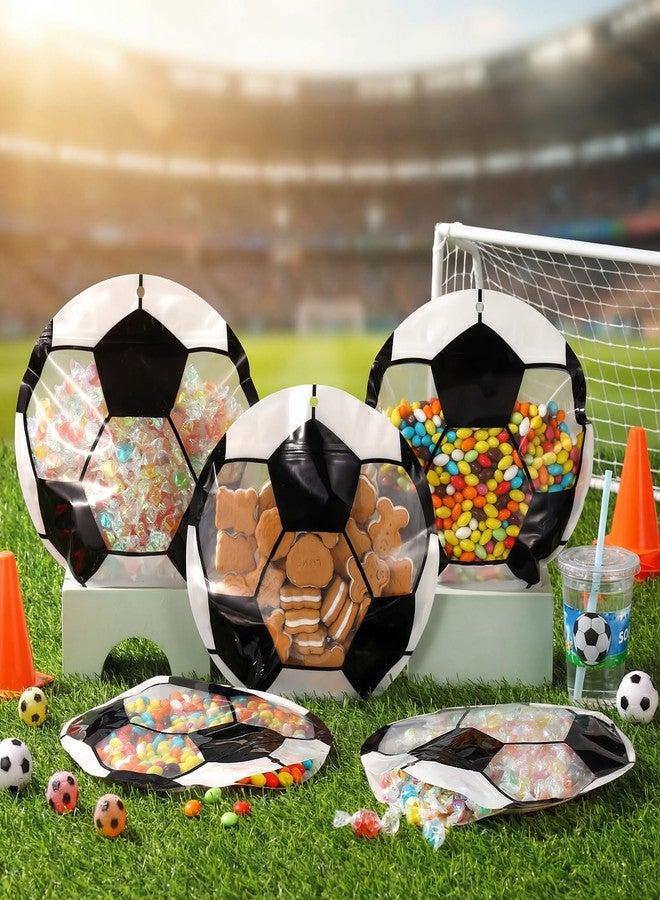 Resurhang 60 Pcs Soccer Party Treat Bags Candy Zipper Cute Soccer Food Goodie Gifts Bags Resealable Sport Themed Snack Candy Containers for Sport Birthday Baby Shower Supplies - Image 3