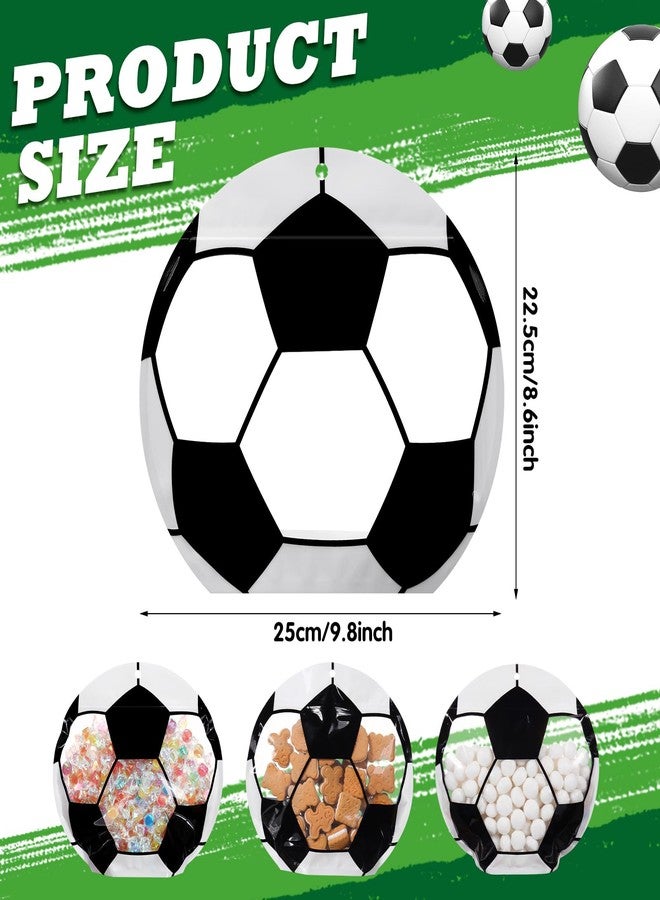 Resurhang 60 Pcs Soccer Party Treat Bags Candy Zipper Cute Soccer Food Goodie Gifts Bags Resealable Sport Themed Snack Candy Containers for Sport Birthday Baby Shower Supplies - Image 2