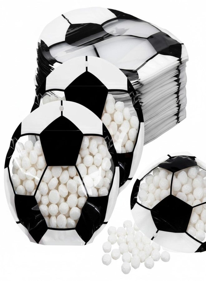 Resurhang 60 Pcs Soccer Party Treat Bags Candy Zipper Cute Soccer Food Goodie Gifts Bags Resealable Sport Themed Snack Candy Containers for Sport Birthday Baby Shower Supplies - Image 1