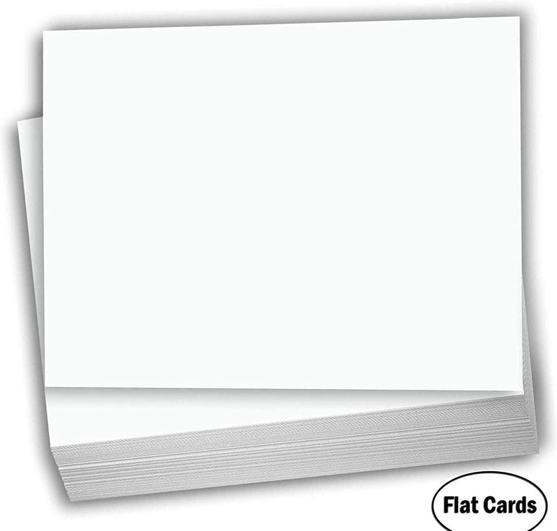 Hamilco White Cardstock - Flat 4.5" X 6.25" A6 Blank Index Flash Note & Post Cards - 80 lb Card Stock for Printer - 100 Pack - Image 2
