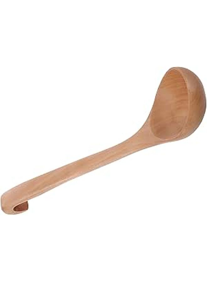 Acacia Wood Soup Spoon Long Handle 26cm for Hot Pot Porridge Serving - Image 1