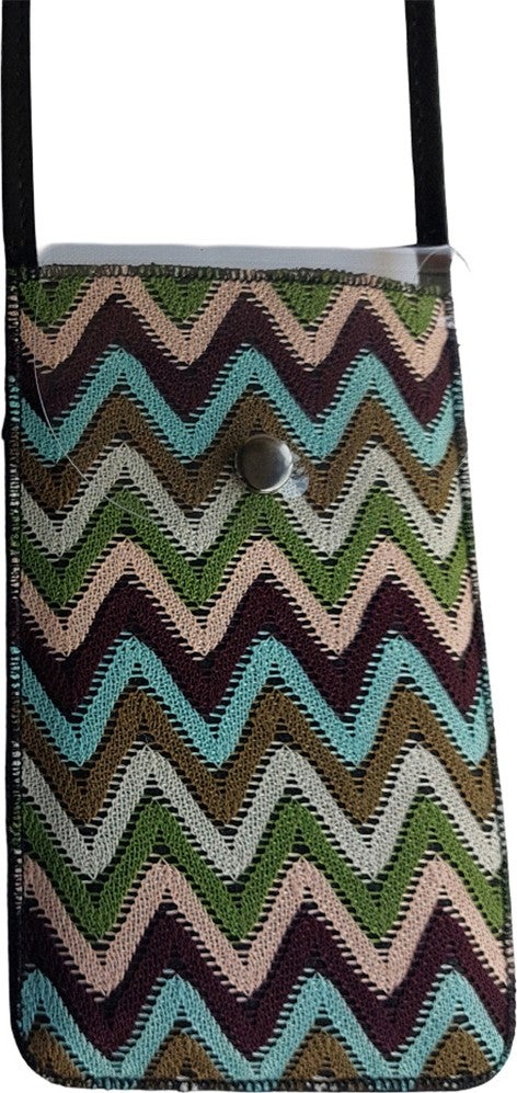 Cemmys Women's Cross Pattern Shoulder Strap Phone Bag Case - Green - Ş  - Image 1