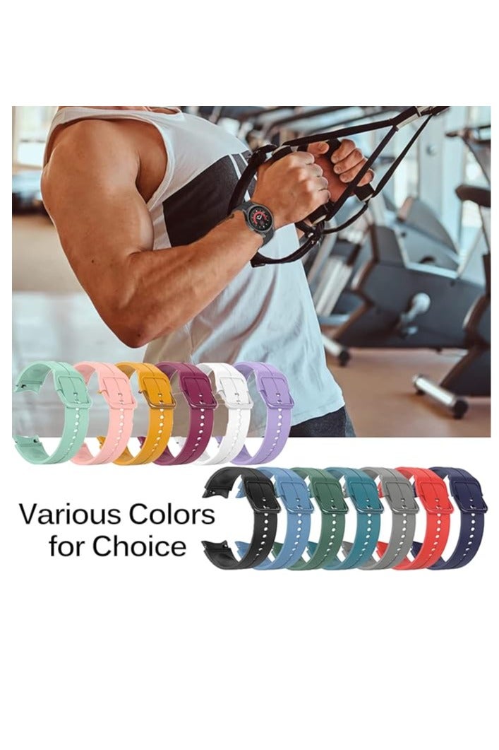 No Gap Silicone Sport Band for Samsung Galaxy Watch 6/5/4 40mm 44mm, Galaxy Watch 6 Classic 43mm, Soft Silicone Wristband Replacement Strap Bands for Galaxy Watch 6 5 4 - Image 3