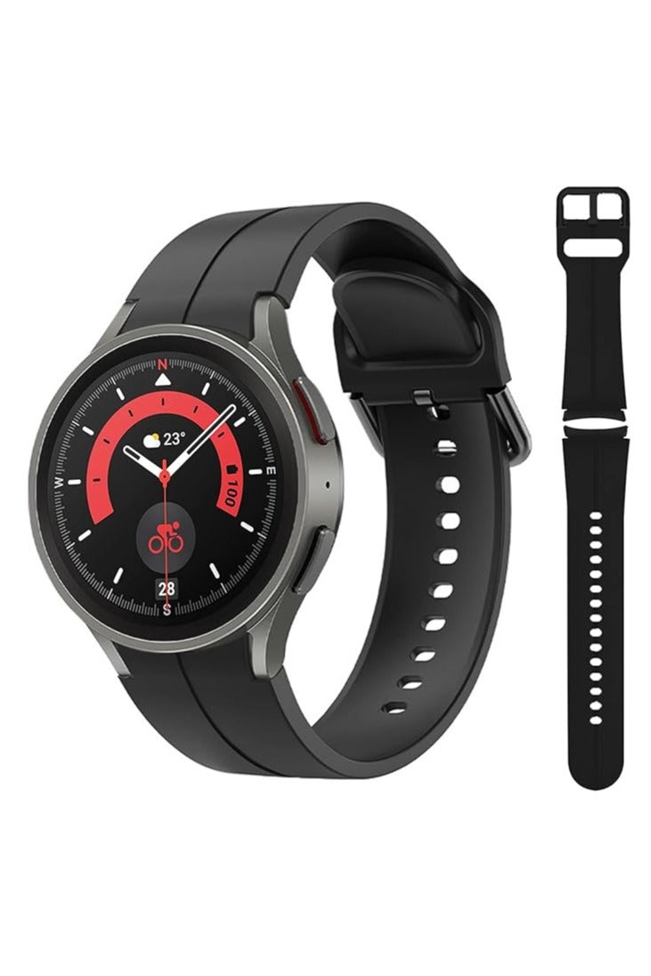 No Gap Silicone Sport Band for Samsung Galaxy Watch 6/5/4 40mm 44mm, Galaxy Watch 6 Classic 43mm, Soft Silicone Wristband Replacement Strap Bands for Galaxy Watch 6 5 4 - Image 1