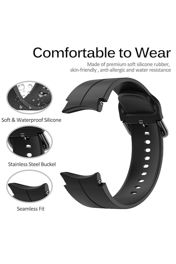 No Gap Silicone Sport Band for Samsung Galaxy Watch 6/5/4 40mm 44mm, Galaxy Watch 6 Classic 43mm, Soft Silicone Wristband Replacement Strap Bands for Galaxy Watch 6 5 4 - Image 2