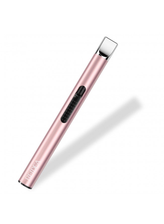 REIDEA ولاعة شموع REIDEA طويلة قابلة لإعادة الشحن عبر USB ولاعة قوس مقاومة للرياح بدون لهب مع زر أمان ولاعة إلكترونية للاستخدام في المنزل والمطبخ والشواء والتخييم والموقد. - Image 2