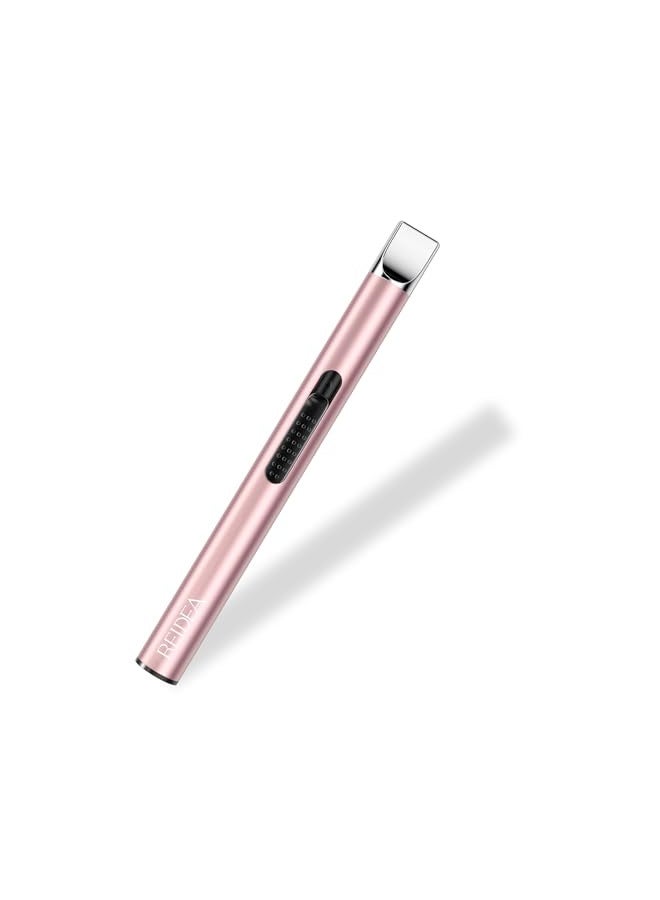 REIDEA ولاعة شموع REIDEA طويلة قابلة لإعادة الشحن عبر USB ولاعة قوس مقاومة للرياح بدون لهب مع زر أمان ولاعة إلكترونية للاستخدام في المنزل والمطبخ والشواء والتخييم والموقد. - Image 1