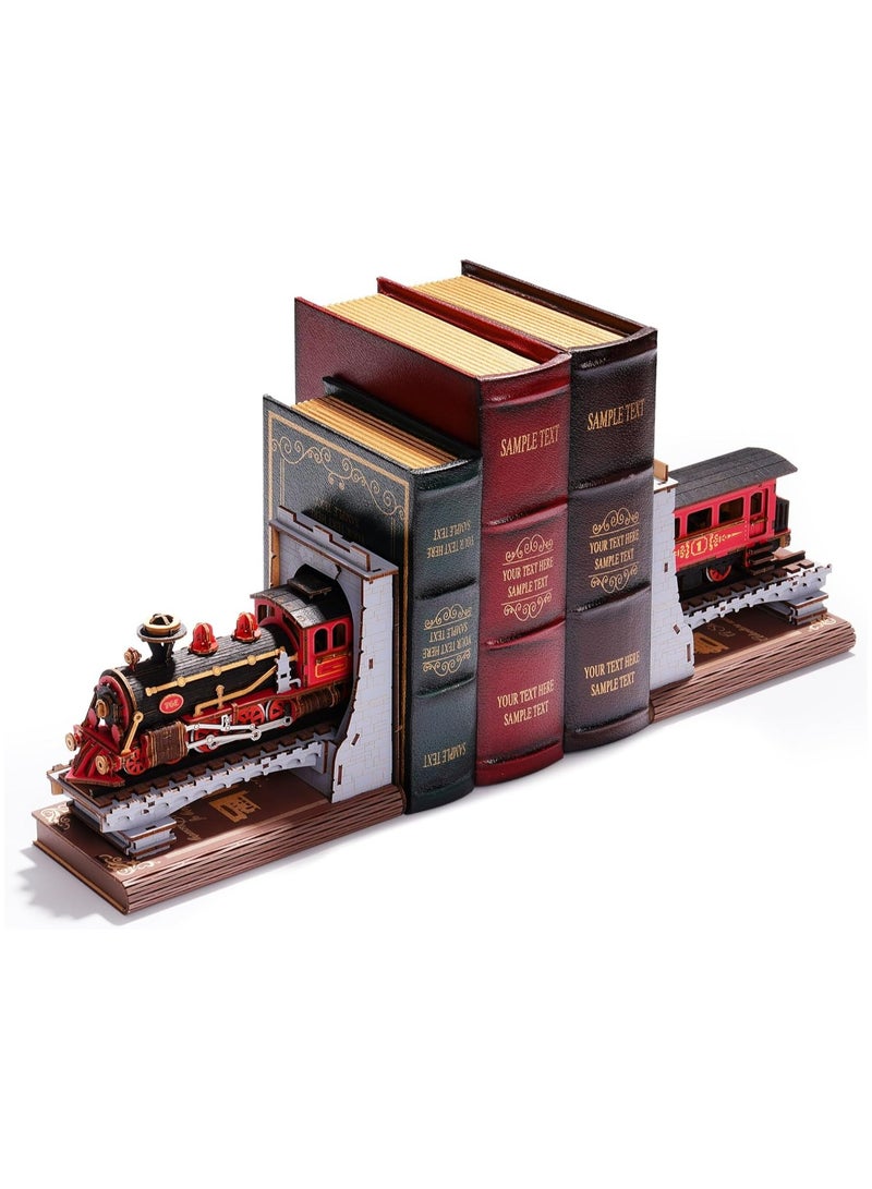 Robotime Rolife Century Train DIY Book Nook TGE01 Premium 3D Puzzle Building Kits for Adults & Teens - Decorative Home Décor, Ramadan & Holiday Gift (Eid and Birthday) for Puzzle Enthusiasts, Stress Relief STEM Project - Image 1