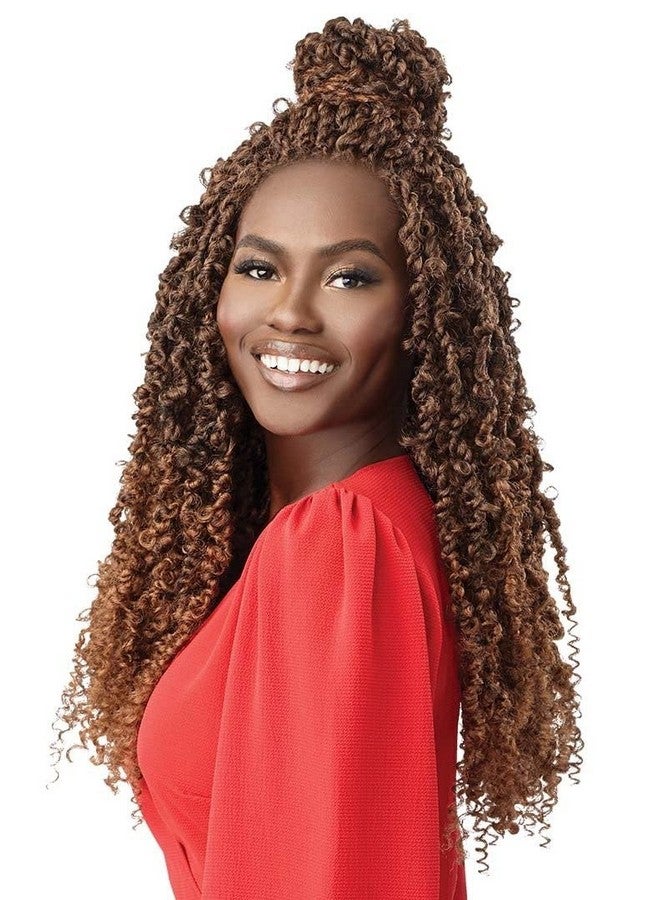 Outre Braided Lace Front Wig Xpression Twisted Up 4X4 Butterfly Passion Twist 26" (1B) - Image 3