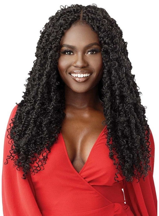 Outre Braided Lace Front Wig Xpression Twisted Up 4X4 Butterfly Passion Twist 26" (1B) - Image 2