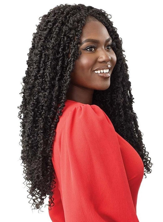 Outre Braided Lace Front Wig Xpression Twisted Up 4X4 Butterfly Passion Twist 26" (1B) - Image 4